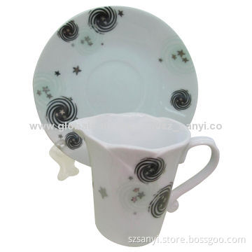 12-piece Coffee Cup and Saucer, Modern Design